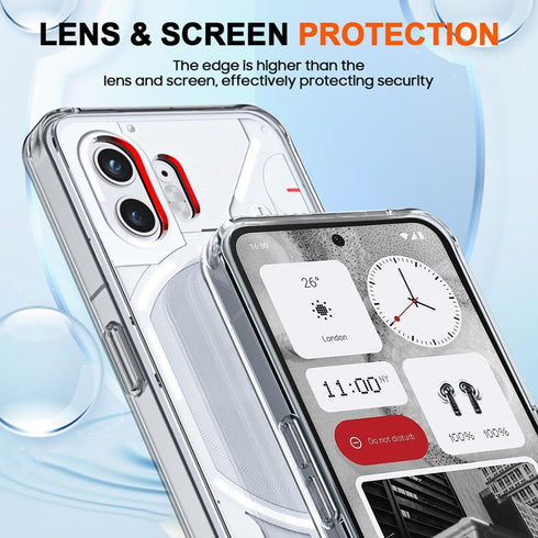T Tersely for Nothing Phone 2 Clear Case, Hard PC Back + Soft TPU Bumper Crystal Clear Slim Fit Lightweight Transparent Skin Cover Shockproof Non-...