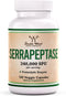 Serrapeptase 240,000 SPU Max Potency (120 Veggie Capsules) Proteolytic Enzyme for Sinus, Respiratory and Joint Health (Non-GMO, Gluten Free, Veget...