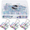 Binder Clips Premium Wire Clips Fancy Rainbow Colors Hollow Paper Clips - Pack of 15...
