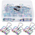Binder Clips Premium Wire Clips Fancy Rainbow Colors Hollow Paper Clips - Pack of 15...