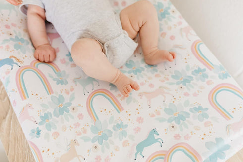 Premium Knit Changing Pad Cover by Copper Pearl: Soft, Stylish, and Universal Fit for All Standard Diaper Changing Pads, Trendy Design Changing Pa...