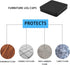 Non Slip Furniture Pads, SAFYY Square Rubber Anti Skid Caster Cups Leg Coasters, Couch, Chair, Feet, and Bed Stoppers with Anti-Sliding Floor Grip...
