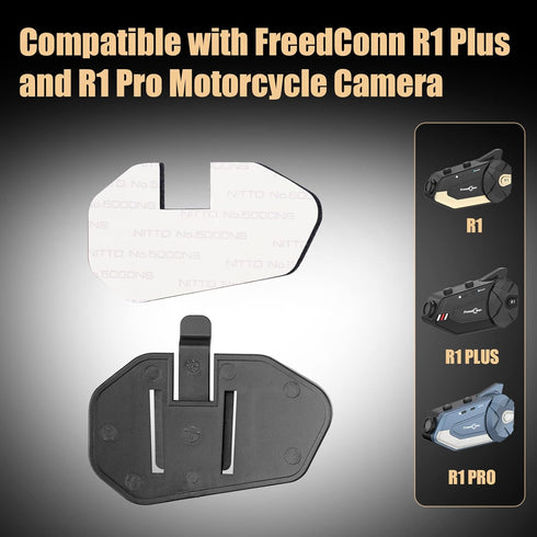 FreedConn Accessories Sticker Clip for R1Plus/R1 Pro/R1 Motorcycle Bluetooth with Camera Helmet Intercom Mount Glue Base Installation Bracket Acce...