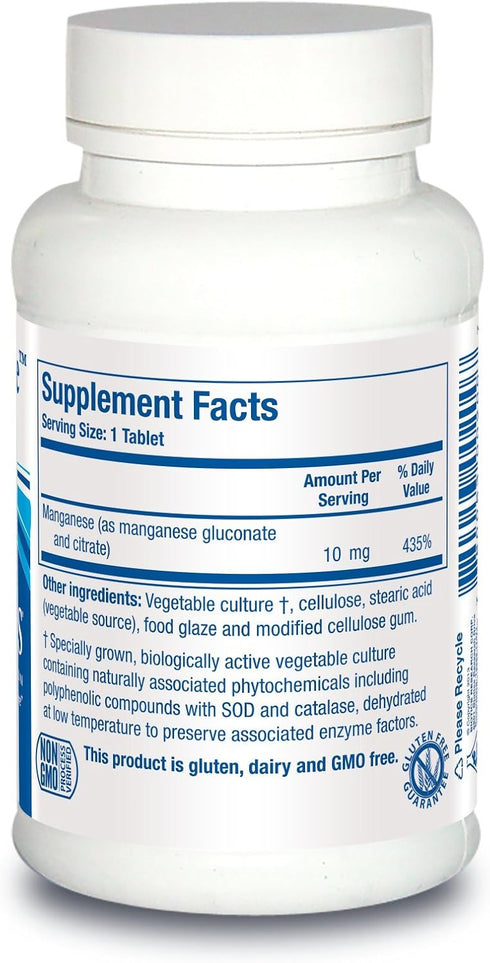 Biotics Research Mn Zyme, Manganese, Antioxidant, Metabolism Support, Bone and Cartilage Development. 100 tabs...