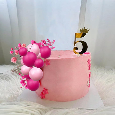 22 PCS Hot Pink Girl Cake Toppers Girl Theme Cake Decoration for Wedding Birthday Baby Shower Party Decoration Supplies...