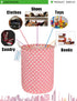 LANGYASHAN Laundry Basket Canvas Fabric Collapsible Organizer Basket for Storage Bin Toy Bins Gift Baskets Bedroom Clothes Children Nursery Hamper...