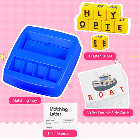 Matching Letter Game, Spelling Word and Increases Memory, Early Learning Educational Toy for Preschool & Kindergarten Kids Over 3-8 Years Old...