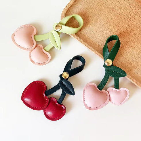 Cherry Bag Charm, Cute Cherry Charm for Purse Handbags Bag Accessories PU Cherry Key Charms...