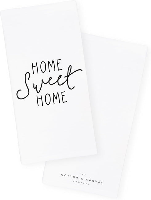 The Cotton & Canvas Co. Home Sweet Home Soft and Absorbent Kitchen Tea Towel, Flour Sack Towel and Dish Cloth...