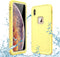 GUSTAVE Xs Max Waterproof Case Support Wireless Charging Xs Max Waterproof Shockproof Dirt-Proof Full-Body Rugged Cover with Built-in Screen Prote...
