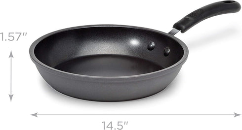 Ecolution Symphony Multipurpose Forged Reinforced Ergonomic Cool-Touch Silicone Handle, Dishwasher Safe, Nonstick, Fry Pan - 8 Inch, Grey...