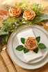 Floroom Artificial Flowers 25pcs Real Looking Gold Foam Fake Roses with Stems for DIY Wedding Bouquets Bridal Shower Centerpieces Party Decoration...