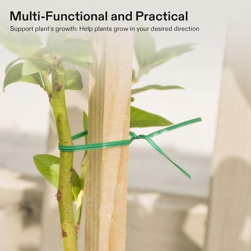 VIVOSUN 164 Feet (50m) PE-Coated Twist Ties, Garden Plant Ties with Cutter for Gardening, Outdoor Garden Twine Reuseable for Climbing Supporting P...