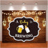 A Baby is Brewing Themed Photography Backdrop for Baby Shower Party Banner Decorations Vinyl Beer Bottle Rustic Wood Glitter Photo Background 5x3f...