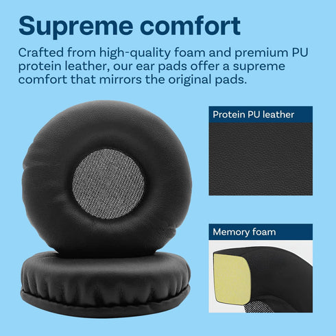 Ear Pads Replacement for Sony MDR-V150 ZX300 V300 V250 V100 V200 V400 Headphone by MMOBIEL - Protein PU Ear Pad Cushions - Earpads Replacement - B...