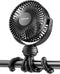 Gaiatop Mini Portable Stroller Fan, Battery Operated Small Clip on Fan, Detachable 3 Speed Rechargeable 360° Rotate Flexible Tripod Cooling Fan fo...