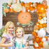 Little Cutie Orange Yellow White Balloon,Baby shower decorations,with Artificial Willow Leaves for Birthday Sunshine Baby Shower Bridal Shower Par...