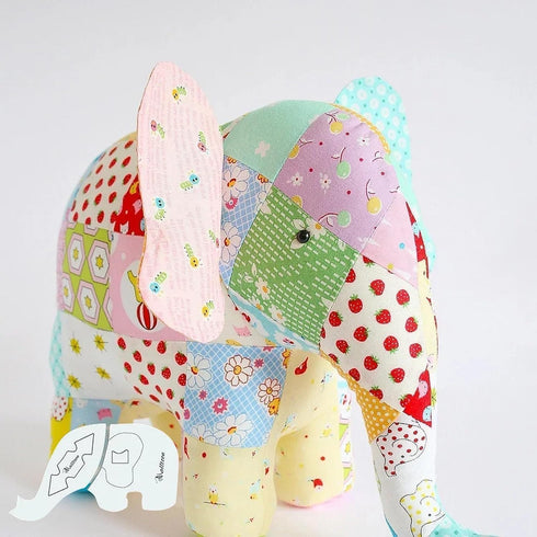 Lovely Elephant Decor Template, Sewing Patterns for Beginners Templates, DIY Cute Elephant Toy Make, Good Memories and Gifts for Children (10 inch...