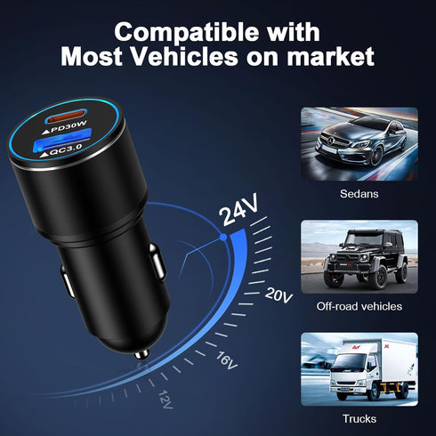 iPhone 15 Car Charger Fast Charging USB C Cigarette Lighter Adapter Type C Android Phone Car Plug Adapter for iPhone 15 Pro Max/14/13/12,Samsung G...