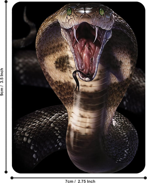 Magnet - Cobra from Deluxebase. Lenticular 3D Snake Fridge Magnet. Magnetic Decor for Kids and Adults with Artwork Licensed from Renowned Artist, ...