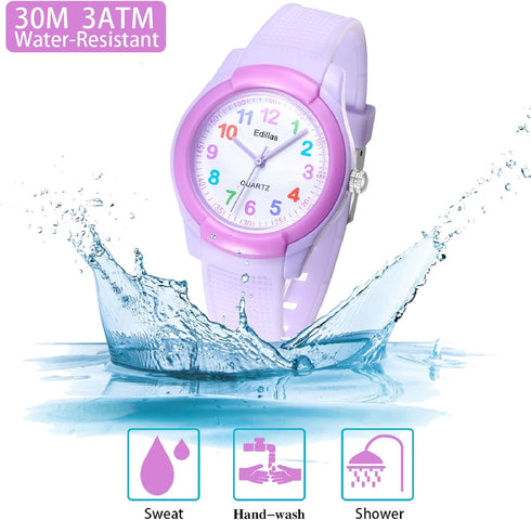 Edillas Kids Analog Watch for Girls Boys,Children Waterproof Learning Time Wrist Watch Easy to Read Time Wrist Watches for Kids Girls Boys...
