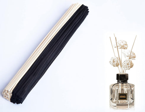Reed Diffuser Sticks,10 Inch Natural Rattan Wood Sticks,Diffuser Refills,Essential Oil Aroma Diffuser Replacement Sticks for Aroma Fragrance (Blac...