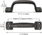 Barn Door Pulls Handles Heavy Solid Cast Iron Gate Handle, 7inch Metal Hardware for Sliding Barn Door Gate Fence Door Drawer Garage - Dark Brown 2...