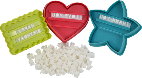 Message in a Cookie Holiday Cookie Cutters Kit – 98-Piece Set for Birthdays, Weddings & Celebrations – Perfect White Elephant Gift...