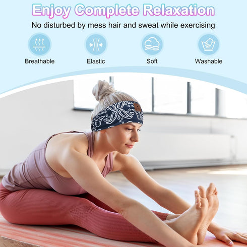 2-Pack Sleep Headphones Bluetooth Headband 2024 Headband Headphones with Thin Speakers, Bluetooth Headband for Side Sleepers, Insomnia, Sports, Wo...