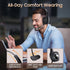Trucker Bluetooth Headset, Wireless Headset with Mic, Bluetooth Headset with Dual Noise Cancelling Microphone & Mute Button, 55Hrs Working Time PC...