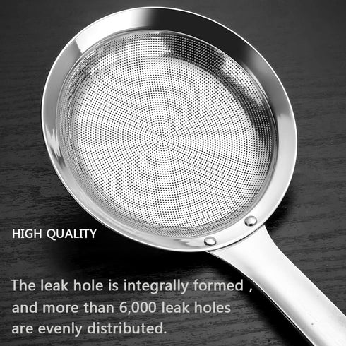 Kitchen Skimmer Strainers Stainless Steel Mesh Colanders Food Strainers Set Fine Mesh Sieve With Handle Slotted Spoon Handheld Fry Oil Filter For ...