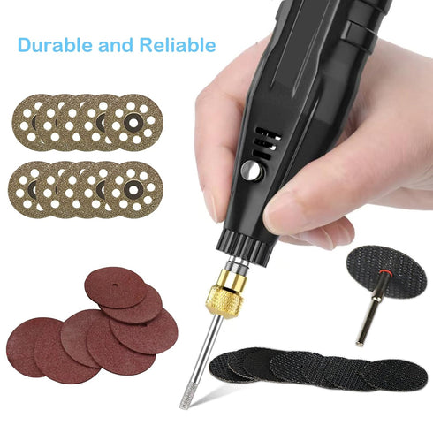 50PCS Stone Carving Set Polishing Diamond Burrs for Dremel, Rotary Tools Accessories Grinding Cutting Burrs with 1/8 inch Shank for Carving, Cutti...