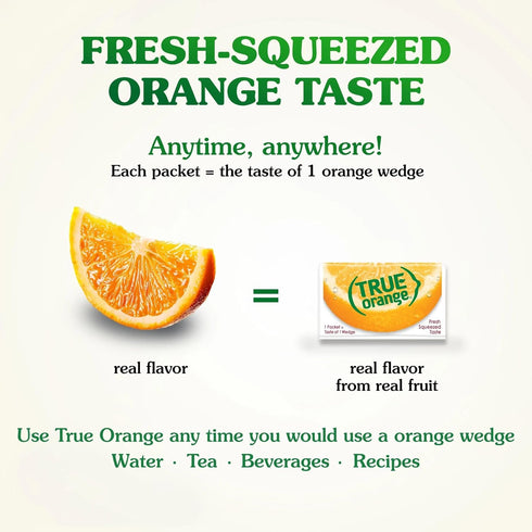 TRUE ORANGE Water Enhancer, Bulk Dispenser Pack - 100 Count (Pack of 1)| Zero Calorie Flavoring | For Water, Bottled Iced Tea & Recipes Flavor Pac...