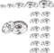 50 Sets Metal Snap Button Clasps Fastener Press-Stud Sew on Snaps Fasteners Press Studs for Purse Handbag Clothes Sewing Craft DIY Supplies 7mm 9m...