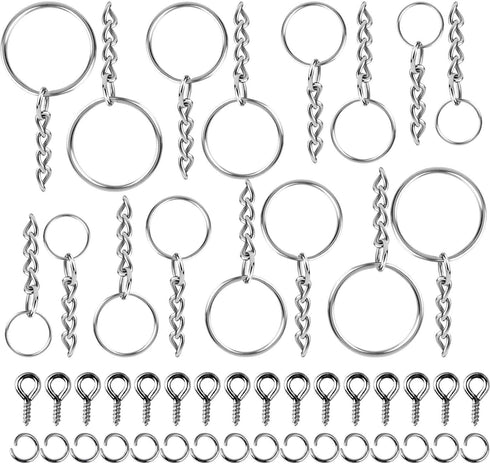 Key Chain Rings, Shynek 360Pcs Key Rings Bulk with Jump Rings and Screw Eye Pins...