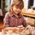 Wooden Percussion Instrument Finger Castanets: 12Pcs Wood Castanets Creative Musical Instrument for Kids Percussion Toy (Wood color)...