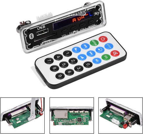 MP3 WMA Decoder Board Audio Wireless Bluetooth 4.2 Module 12V, USB/SD Card/Bluetooth/FM Switching Support......