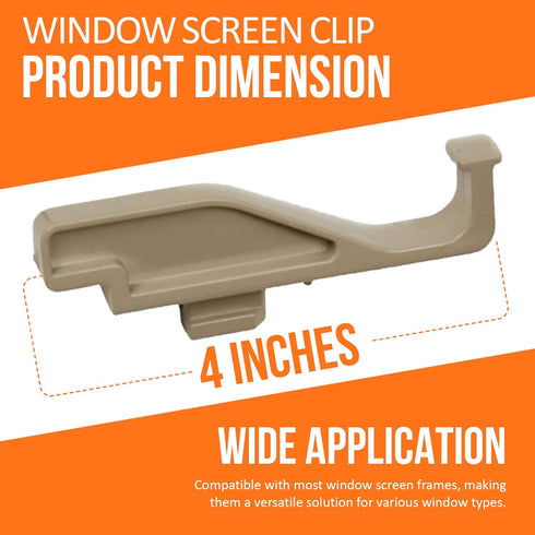 Full Screen Latch Compatible with Andersen 400 and 200 Series Double Hung and Gliding Windows from Year 2000 to Present - Replacement Clips for Wi...