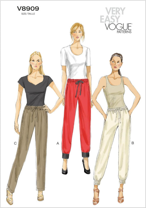 Vogue Patterns V8909 Misses' Pants Sewing Template, Size ZZ (LRG-XLG-XXL)...