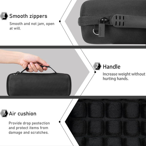 co2CREA Hard Travel Case Replacement for JBL Flip 6 FLIP 5 Waterproof Portable Bluetooth Speaker (Black Case + Inside Black)...