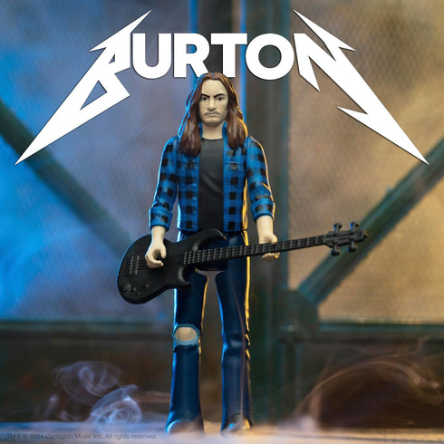 Super7 Cliff Burton (Flannel Shirt) - 3.75" Action Figure with Accessories Heavy Metal Collectibles and Retro Toys...