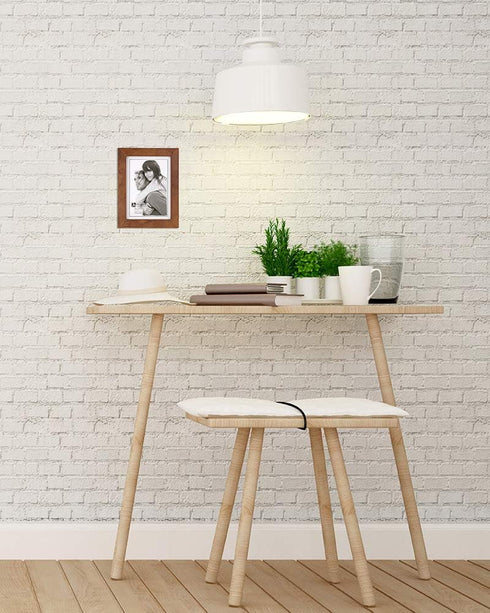 Malden 5x7 Picture Frame - Wide Real Wood Molding, Real Glass - Stonewashed Walnut...