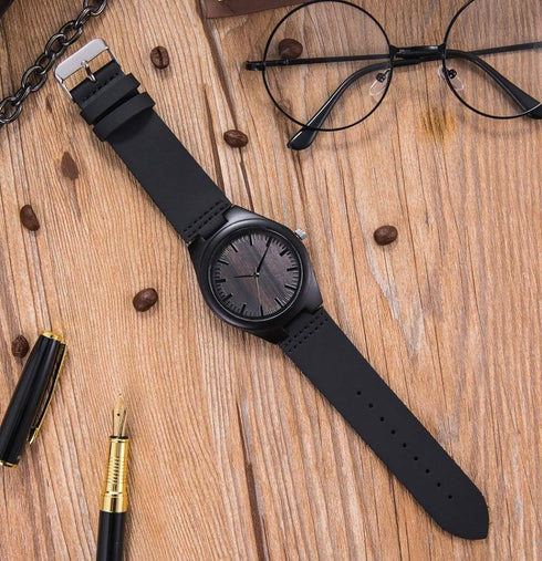 Wooden Watch for Men Women, Stylish Chronograph Military Casual Calendar Wood Watches...