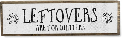 Thanksgiving Wood Signs (Medium - Wood And Metal, Leftovers Are For Quitters)...