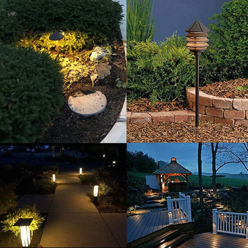 T5 T10 Wedge Base LED Light Bulb High Brightness 12VAC/DC 3Watt 2700K-3000K Warm White Color for Outdoor Landscape Lighting Deck Stair Step Path L...