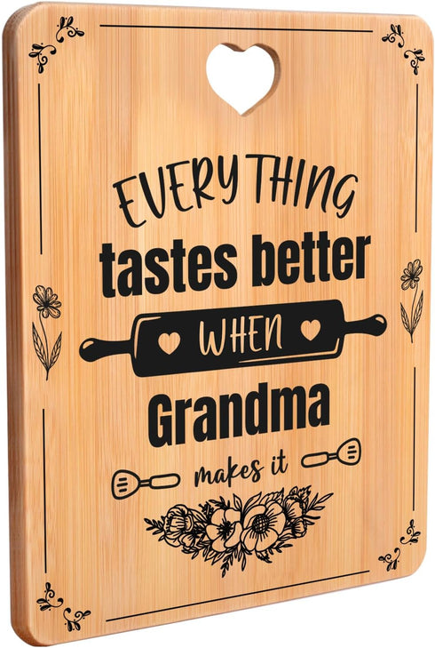 Grandma Birthday Gifts - Engraved Bamboo Cutting Board Gifts for Grandma, Grandma Gifts with Touching Sayings, Birthday Gifts for Grandma Nan Nann...