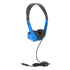 Egghead Heavy-Duty Kids' Stereo Headphones with Padded Ear Cups and 4' Cord, Adjustable Tangle-Free Stereo School Headphones, Blue...