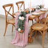 Dusty Rose Chiffon Table Runner 27x120 Inches Long Romantic Soft Runners Elegant Sheer Fabric for Bridal Party Table Decorations...