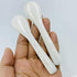 2 Pack 3.94inch Caviar Spoons Handcraft Mother of Pearl MOP Caviar Spoon W Round Handle with One Plastic Storage Box - White, Style B...