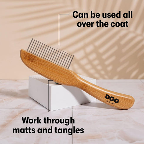 DOG by Dr Lisa - Comb - Detangling Dog Comb - Dematting Grooming Tool - Metal Comb Teeth Removes Knots and Tangles - Stimulate Blood Flow and Incr...